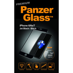 PanzerGlass PREMIUM - Edzett Üveg - iPhone 6, 6S, 7, 8, SE 2020 és SE 2022, fekete
