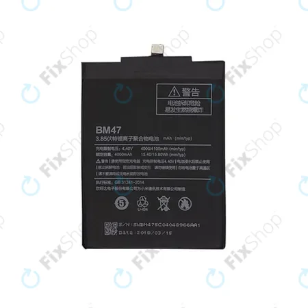 Xiaomi Redmi 3, 3S, 3 Pro, 4X - Akkumulátor BM47 4100mAh