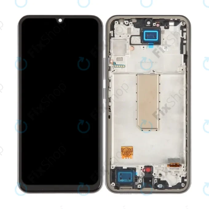 Samsung Galaxy A34 5G A346B - LCD Kijelző + Érintőüveg + Keret (Black) OLED