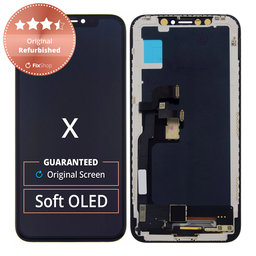 Apple iPhone X - LCD Kijelző + Érintőüveg + Keret Original Refurbished