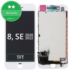 Apple iPhone 8, SE (2020), SE (2022) - LCD Kijelző + Érintőüveg + Keret (White) TFT