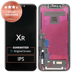 Apple iPhone XR - LCD Kijelző + Érintőüveg + Keret Original Refurbished