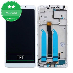 Xiaomi Redmi 6, Redmi 6A - LCD Kijelző + Érintőüveg + Keret (White) TFT