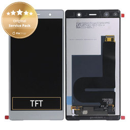 Sony Xperia XZ2 Premium - LCD Kijelző + Érintőüveg (Chrome Silver) - 1310-6654 Genuine Service Pack