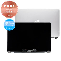 Apple MacBook Pro 15" A1707 (Late 2016 - Mid 2017) - LCD Kijelző + Előlapi Üveg + Fedőlap (Silver) Original Refurbished