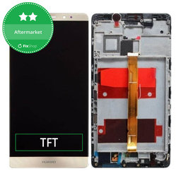 Huawei Mate 8 - LCD Kijelző + Érintőüveg + Keret (Gold) TFT