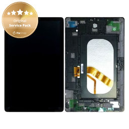 Samsung Galaxy Tab S4 10.5 T830, T835 - LCD Kijelző + Érintőüveg + Keret (Black) - GH97-22199A Genuine Service Pack