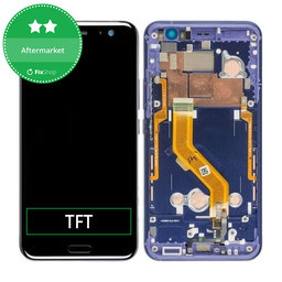 HTC U11 - LCD Kijelző + Érintőüveg + Keret (Blue) TFT