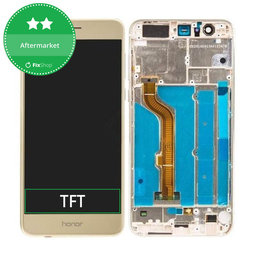 Huawei Honor 8 - LCD Kijelző + Érintőüveg + Keret (Gold) TFT