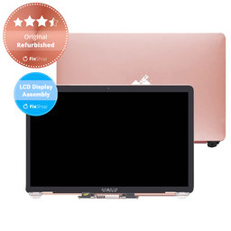 Apple MacBook Air 13" A1932 (2018) - LCD Kijelző + Előlapi Üveg + Fedőlap (Gold) Original Refurbished