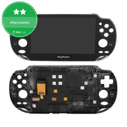 Sony Playstation Vita 1000 - LCD Kijelző + Érintőüveg + Keret (Black) TFT