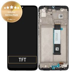 Xiaomi Redmi 9T - LCD Kijelző + Érintőüveg + Keret (Carbon Gray) - 560001J19S00 Genuine Service Pack