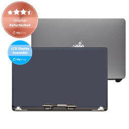 Apple MacBook Pro 16" A2141 (2019) - LCD Kijelző + Előlapi Üveg + Fedőlap (Space Gray) Original Refurbished