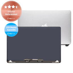 Apple MacBook Pro 16" A2141 (2019) - LCD Kijelző + Előlapi Üveg + Fedőlap (Silver) Original Refurbished