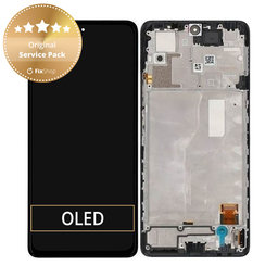 Xiaomi Redmi Note 10 Pro - LCD Kijelző + Érintőüveg + Keret (Onyx Gray) - 56000200K600 Genuine Service Pack