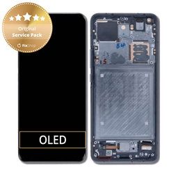 Xiaomi Mi 11 Ultra - LCD Kijelző + Érintőüveg + Keret (Ceramic Black) - 56000300K100 Genuine Service Pack