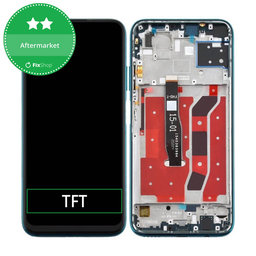 Huawei P40 Lite - LCD Kijelző + Érintőüveg + Keret (Crush Green) TFT