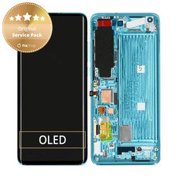 Xiaomi Mi 10 M2001J2G - LCD Kijelző + Érintőüveg + Keret (Coral Green) - 56000600J200 Genuine Service Pack