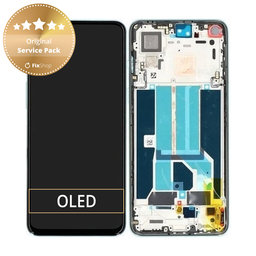 OnePlus Nord 2 5G - LCD Kijelző + Érintőüveg + Keret (Grey Sierra) - 2011100360 Genuine Service Pack