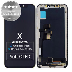 Apple iPhone X - LCD Kijelző + Érintőüveg + Keret Original Refurbished PRO