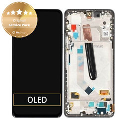 Xiaomi Mi 11i - LCD Kijelző + Érintőüveg + Keret (Cosmic Black) - 5600030K1100 Genuine Service Pack