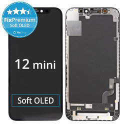 Apple iPhone 12 Mini - LCD Kijelző + Érintőüveg + Keret Soft OLED FixPremium