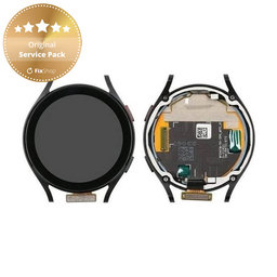 Samsung Galaxy Watch 4 44mm R870 R875 - LCD Kijelző + Érintőüveg + Keret (Black) - GH97-26410A Genuine Service Pack