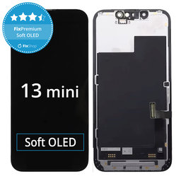 Apple iPhone 13 Mini - LCD Kijelző + Érintőüveg + Keret Soft OLED FixPremium