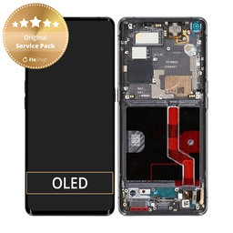 Oppo Find X2 Pro - LCD Kijelző + Érintőüveg + Keret (Lamborgini Edition) - 4903836 Genuine Service Pack