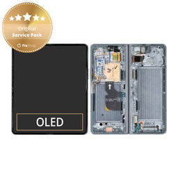 Samsung Galaxy Z Fold 4 F936B - LCD Kijelző + Érintőüveg + Keret (Graygreen) - GH82-29461B, GH82-29462B Genuine Service Pack