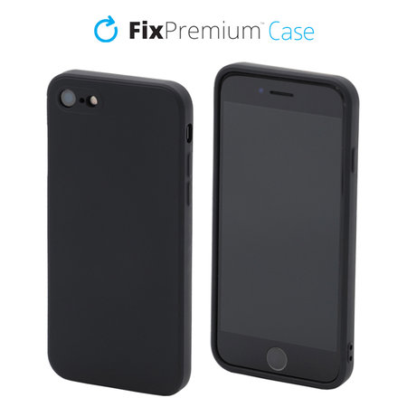 FixPremium - Szilikon Tok - iPhone 7, 8, SE 2020 és SE 2022, fekete