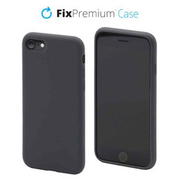 FixPremium - Szilikon Tok - iPhone 7, 8, SE 2020 és SE 2022, space grey