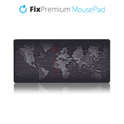 FixPremium - Pad egérhez és billentyűzethez térkép témával, fekete