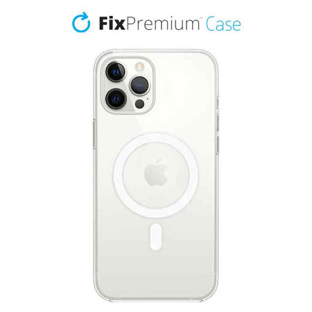 FixPremium - MagSafe Szilikon Tok - iPhone 12 Pro Max, átlátszó