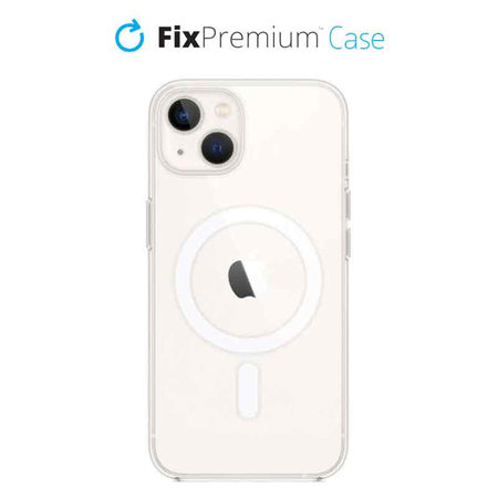 FixPremium - MagSafe Szilikon Tok - iPhone 13 és 14, átlátszó