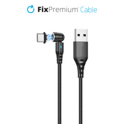 FixPremium - USB-C / USB Mágneses Kábel (1m), fekete