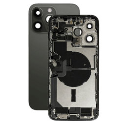 Apple iPhone 14 Pro Max - Hátsó Ház Apró Alkatrészekkel (Space Black)