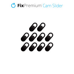 FixPremium - Kamera csúszka - 10db-os készlet, fekete