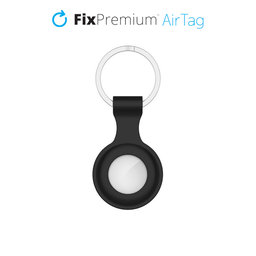 FixPremium - Szilikon kulcstartó AirTaghez, fekete