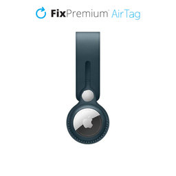 FixPremium - Bőr kulcstartó az AirTaghez, kék színű