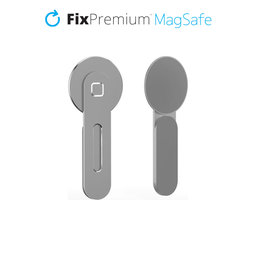 FixPremium - MagSafe iPhone tartó notebook-hoz, ezüst színű