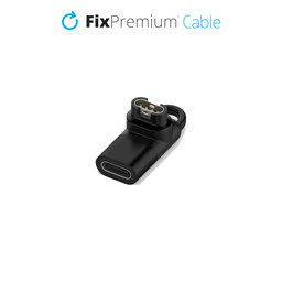 FixPremium - USB-C és Garmin csatlakozó reduktor órá-hoz, Fekete