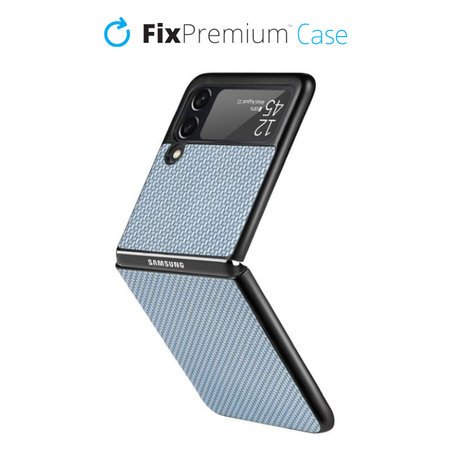 FixPremium - Karbon tok Samsung Galaxy Z Flip 4 készülékhez, kék