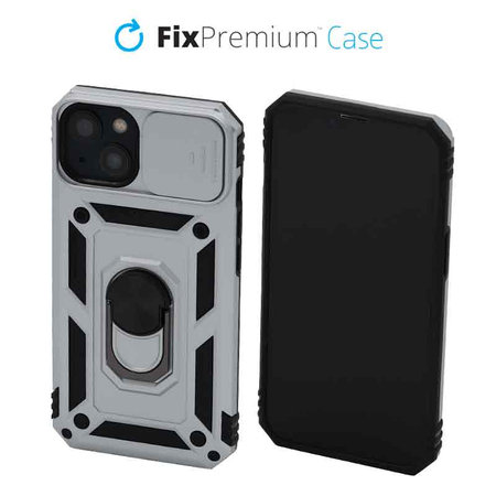 FixPremium - CamShield tok iPhone 13 és 14 készülékekhez, fehér színben