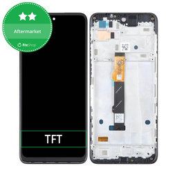 Motorola Moto G42 XT2233 - LCD Kijelző + Érintőüveg + Keret (Black) TFT