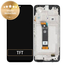 Xiaomi Poco M5, Redmi 10 5G - LCD Kijelző + Érintőüveg + Keret (Black) - 560001L19C00 Genuine Service Pack