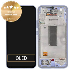 Samsung Galaxy A34 5G A346B - LCD Kijelző + Érintőüveg + Keret (Light Violet) - GH82-31200D, GH82-31201D Genuine Service Pack