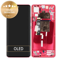 Motorola Edge 30 Fusion - LCD Kijelző + Érintőüveg + Keret (Viva Magenta) - 5D68C22034 Genuine Service Pack