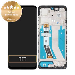 Motorola Moto G73 - LCD Kijelző + Érintőüveg + Keret (Black) - 5D68C22272 Genuine Service Pack