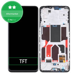 OnePlus Nord CE 5G - LCD Kijelző + Érintőüveg + Keret (Black) TFT